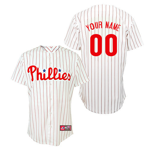 Customized Youth MLB jersey-Philadelphia Phillies Authentic Home White Cool Base Baseball Jersey